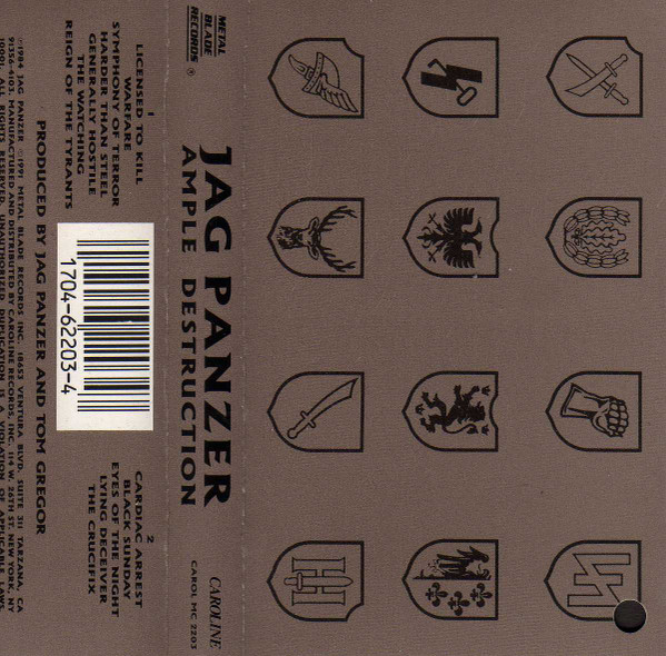 Jag Panzer - Ample Destruction - Near Mint (NM or M-) - Cassette