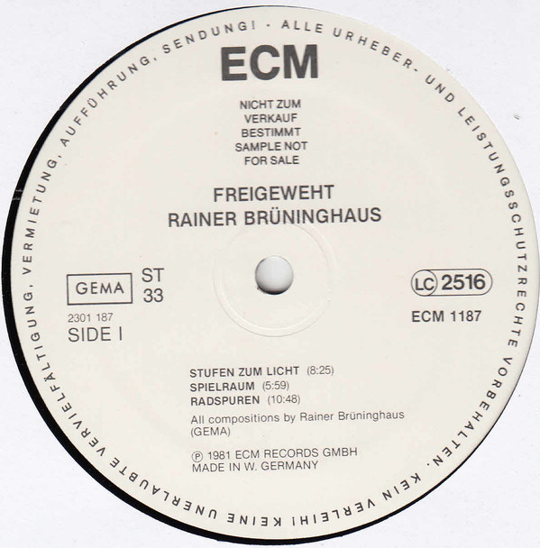 Rainer Brüninghaus - Freigeweht - Mint (M) - Vinyl