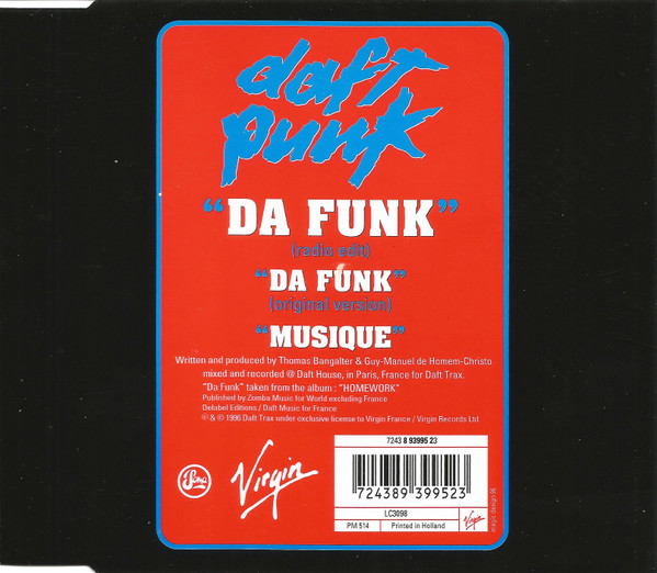 Daft Punk - Da Funk - Mint (M) - CD