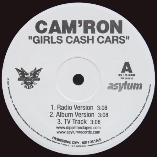Cam'ron - Girls Cash Cars / Somethin New - Mint (M) - Vinyl
