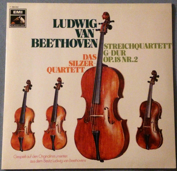 Ludwig van Beethoven, Das Silzer-Quartett* - Streichquartett G-dur Op. 18 Nr. 2 (Gespielt Auf Den Originalinstrumenten Aus Dem Besitz Von Ludwig Van Beethovens) - Near Mint (NM or M-) - Vinyl