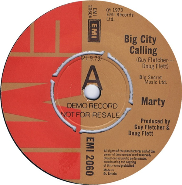 Marty (6) - Big City Calling  - Very Good Plus (VG+) - Vinyl