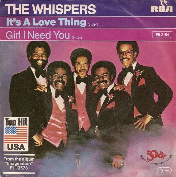 The Whispers - It's A Love Thing / Girl I Need You - Near Mint (NM or M-) - Vinyl