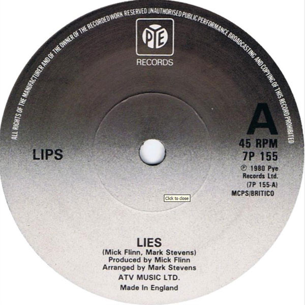 LIPS (2) - Lies - Very Good Plus (VG+) - Vinyl