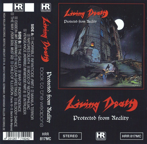 Living Death - Protected From Reality / Back To The Weapons - Mint (M) - Cassette