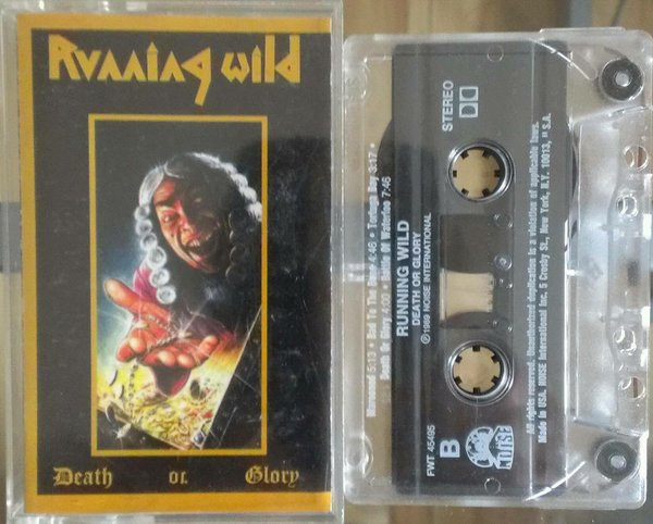 Running Wild - Death Or Glory - Near Mint (NM or M-) - Cassette
