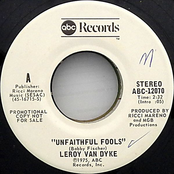 Leroy Van Dyke - Unfaithful Fools - Very Good Plus (VG+) - Vinyl
