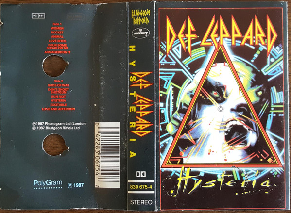 Def Leppard - Hysteria - Near Mint (NM or M-) - Cassette