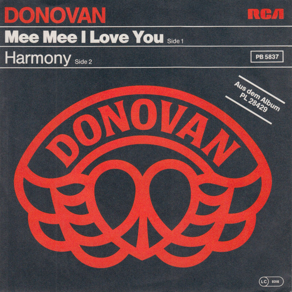 Donovan - Mee Mee I Love You - Very Good Plus (VG+) - Vinyl