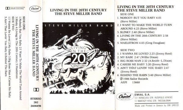 Steve Miller Band - Living In The 20th Century - Mint (M) - Cassette
