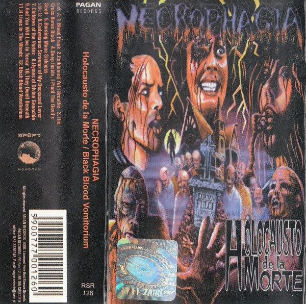 Necrophagia - Holocausto De La Morte / Black Blood Vomitorium - Mint (M) - Cassette
