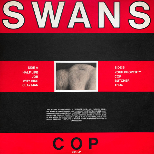 Swans – Cop - NM/NM - Unofficial Vinyl